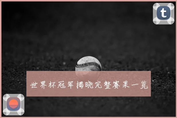 世界杯冠军揭晓完整赛果一览